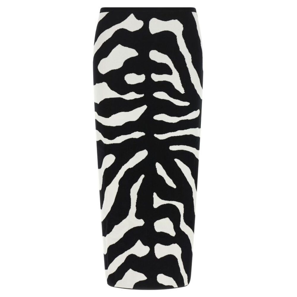Moschino Bicolor Viscose Midi Women's Skirt